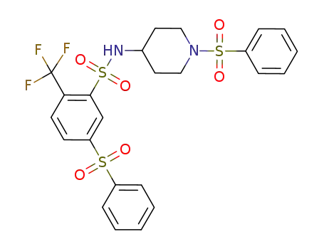 5-(phenylsulfonyl)-N-[1-(phenylsulfonyl)piperidin-4-yl]-2-(trifluoromethyl)benzenesulfonamide