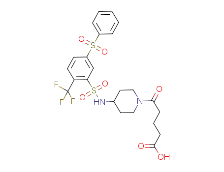 5-oxo-5-[4-(([5-(phenylsulfonyl)-2-(trifluoromethyl)-phenyl]sulfonyl)amino)piperidin-1-yl]pentanoic acid
