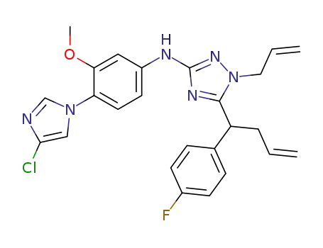 1-allyl-N-(4-(4-chloro-1H-imidazol-1-yl)-3-methoxyphenyl)-5-(1-(4-fluorophenyl)but-3-enyl)-1H-1,2,4-triazol-3-amine