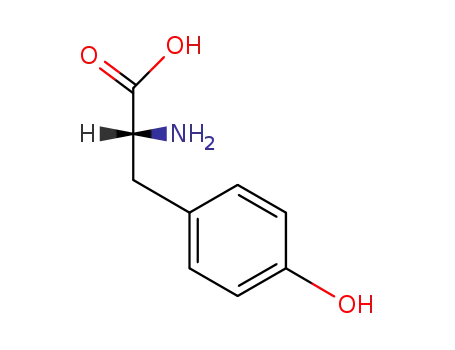 Molecular Structure of 556-02-5 (D-Tyrosine)