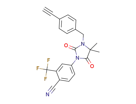 4-[3-[(4-ethynylphenyl)methyl]-4,4-dimethyl-2,5-dioxo-1-imidazolidinyl]-2-(trifluoromethyl)benzonitrile