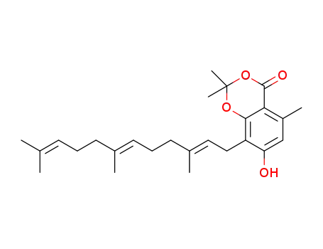 7-hydroxy-2,2,5-trimethyl-8-((2E,6E)-3,7,11-trimethyldodeca-2,6,10-trienyl)-4H-benzo[d][1,3]dioxin-4-one