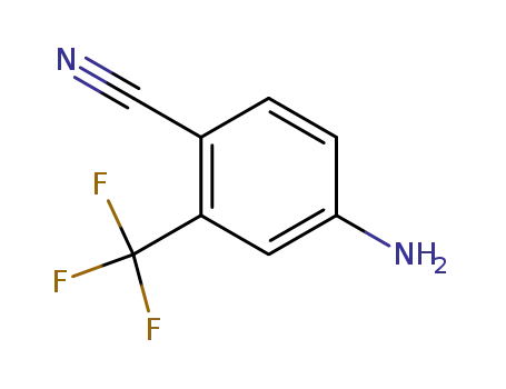 Molecular Structure of 654-70-6 (4-Amino-2-(trifluoromethyl)benzonitrile)