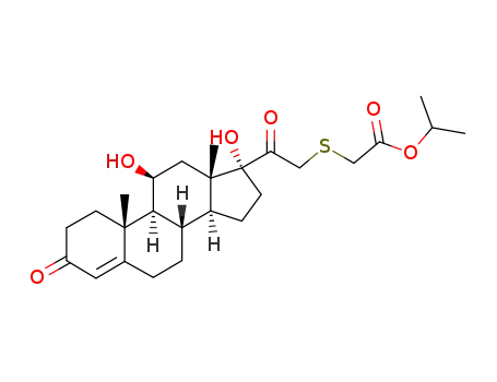 11β,17α-dihydroxy-21-(isopropyloxycarbonylmethylthio)-4-pregnen-3,20-dione