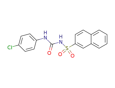 Molecular Structure of 128924-70-9 (2-Naphthalenesulfonamide, N-[[(4-chlorophenyl)amino]carbonyl]-)