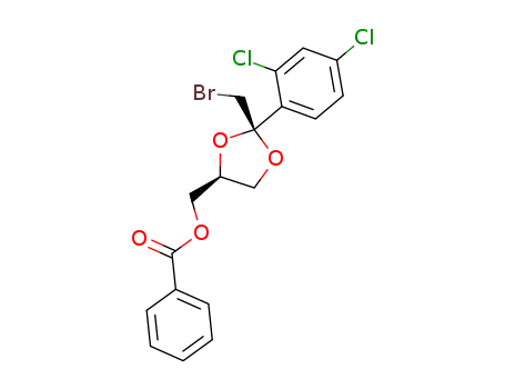 Molecular Structure of 61397-56-6 (cis-2-(Bromomethyl)-2-(2,4-dichlorophenyl)-1,3-dioxolane-4-ylmethyl benzoate)