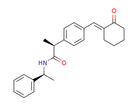 (-)-N-<(1S)-1-Phenylethyl>-(2S)-<4-(2-oxocyclohexylidenemethyl)phenyl>propionamide