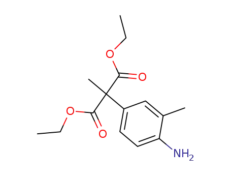 Molecular Structure of 88975-13-7 (Propanedioic acid, (4-amino-3-methylphenyl)methyl-, diethyl ester)