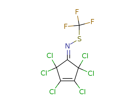 Molecular Structure of 114541-92-3 (Methanesulfenamide,
1,1,1-trifluoro-N-(2,2,3,4,5,5-hexachloro-3-cyclopenten-1-ylidene)-)