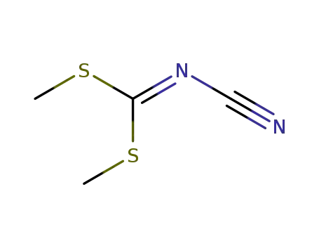 Molecular Structure of 10191-60-3 (N-Cyanoimido-S,S-dimethyl-dithiocarbonate)