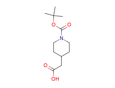 Molecular Structure of 157688-46-5 (1-Boc-4-piperidylacetic acid)