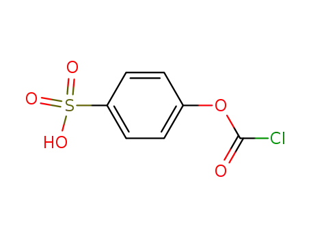 Molecular Structure of 133824-08-5 (Benzenesulfonic acid, 4-[(chlorocarbonyl)oxy]-)