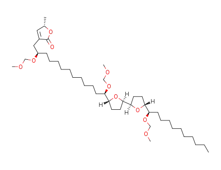 (S)-3-{(2R,13R)-2,13-Bis-methoxymethoxy-13-[(2R,5R,2'R,5'R)-5'-((R)-1-methoxymethoxy-undecyl)-octahydro-[2,2']bifuranyl-5-yl]-tridecyl}-5-methyl-5H-furan-2-one