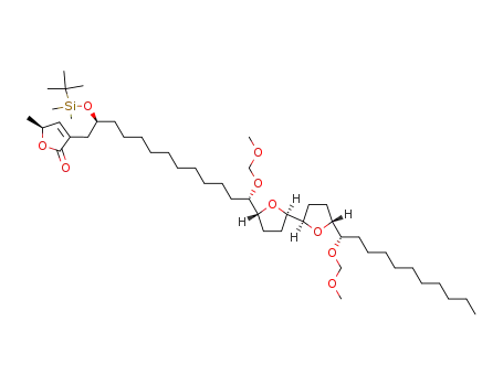 (S)-3-{(2S,13S)-2-(tert-Butyl-dimethyl-silanyloxy)-13-methoxymethoxy-13-[(2R,5R,2'R,5'R)-5'-((S)-1-methoxymethoxy-undecyl)-octahydro-[2,2']bifuranyl-5-yl]-tridecyl}-5-methyl-5H-furan-2-one