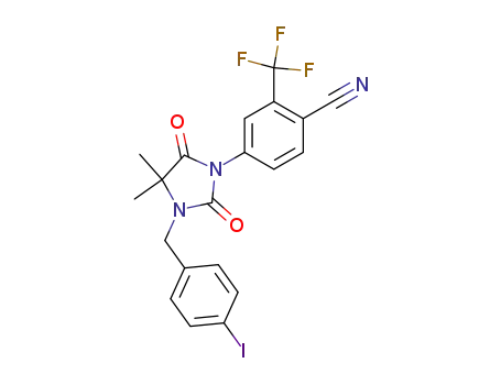 4-[3-(4-iodo-benzyl)-4,4-dimethyl-2,5-dioxo-imidazolidin-1-yl]-2-trifluoromethyl-benzonitrile