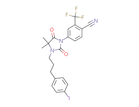 4-{3-[3-(4-iodo-phenyl)-propyl]-4,4-dimethyl-2,5-dioxo-imidazolidin-1-yl}-2-trifluoromethyl-benzonitrile