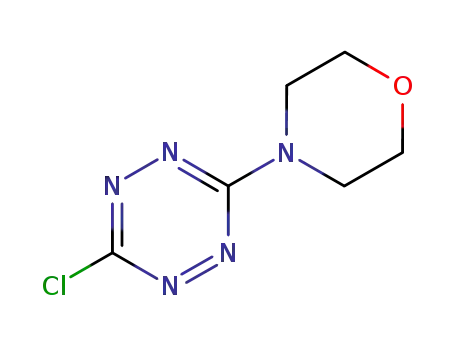 Molecular Structure of 106131-66-2 (1,2,4,5-Tetrazine, 3-chloro-6-(4-morpholinyl)-)