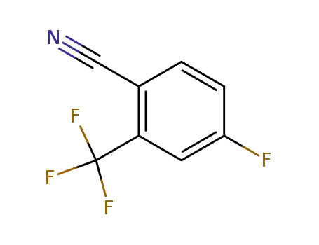 Molecular Structure of 194853-86-6 (4-Fluoro-2-trifluoromethylbenzonitrile)