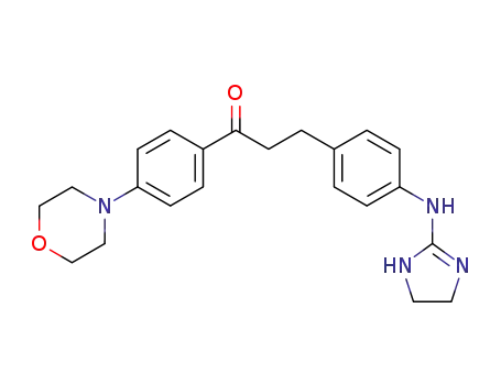3-[4-(4,5-dihydro-1H-imidazol-2-yl-amino)-phenyl]-1-(4-morpholin-4-yl-phenyl)-propan-1-one