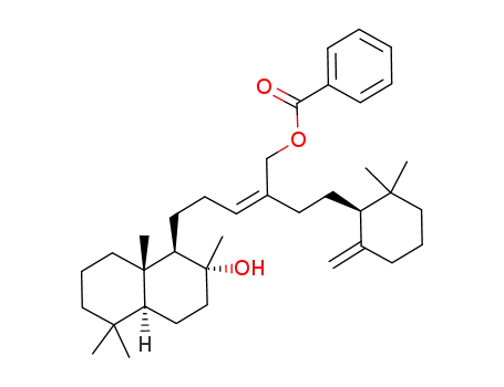 (1R,2R,4aS,8aS,3'E,1''S)-(+)-1-[6'-(2'',2''-dimethyl-6''-methylenecyclohexyl)-4'-benzoyloxymethylhex-3'-enyl]-2,5,5,8a-tetramethyldecahydronaphthalen-2-ol