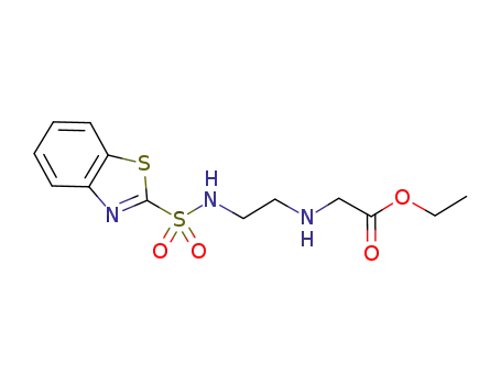 Molecular Structure of 620628-51-5 ([2-(Benzothiazole-2-sulfonylamino)-ethylamino]-acetic acid ethyl ester)