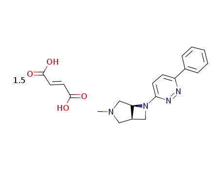 (1R,5S)-3-methyl-6-(6-phenyl-pyridazin-3-yl)-3,6-diaza-bicyclo[3.2.0]heptane fumarate