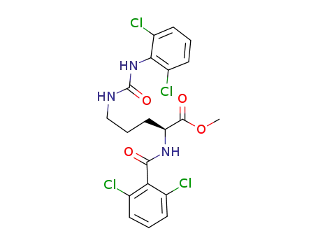 (2S)-2-((2,6-dichlorophenyl)carbonylamino)-5-(((2,6-dichlorophenyl)amino)carbonylamino)valeric acid methyl ester
