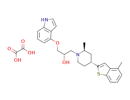 (2S)-1-(1H-Indol-4-yl)oxy-3-[(2S,4R)-4-(4-methylbenzo[b]thiophen-2-yl)-2-methylpiperidinyl]-2-propanol oxalate
