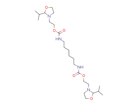 Molecular Structure of 59719-67-4 (BIS[2-[2-(1-METHYLETHYL)-3-OXAZOLIDINYL]ETHYL] 1,6-HEXANEDIYLBISCARBAMATE)