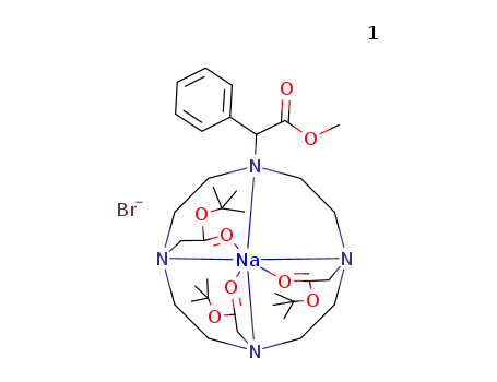 sodium tert-butyl 2,2',2''-(10-(2-methoxy-2-oxo-1-phenylethyl)-1,4,7,10-tetraazacyclododecane-1,4,7-triyl)triacetate bromide