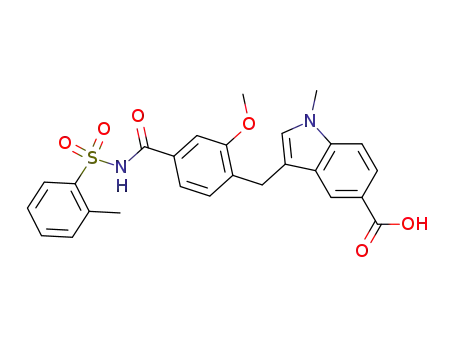 4-(5-carboxy-1-methylindol-3-ylmethyl)-3-methoxy-N-(2-methylphenylsulfonyl)benzamide