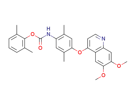 2,6-Dimethylphenyl N-{4-[(6,7-dimethoxy-4-quinolyl)oxy]-2,5-dimethylphenyl}carbamate