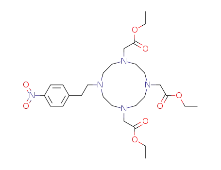 1-[2-(4-nitrophenyl)ethyl]-1,4,7,10-tetraazacyclododecane-4,7,10-triacetic acid, triethyl ester