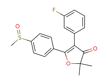 2,2-dimethyl-4-(3-fluorophenyl)-5-[4-(methylsulfinyl)phenyl]-3(2H)furanone