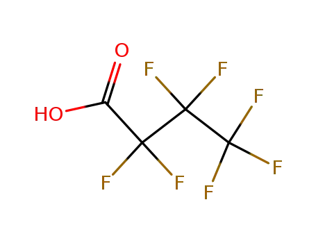 Molecular Structure of 375-22-4 (Heptafluorobutyric acid)