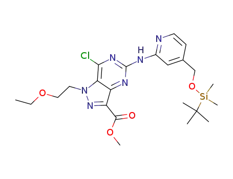 methyl 7-{[4-({[tert-butyl(dimethyl)silyl]oxy}methyl)pyridin-2-yl]amino}-5-chloro-1-(2-ethoxyethyl)-1H-pyrazolo[4, 3-d]pyrimidine-3-carboxylate