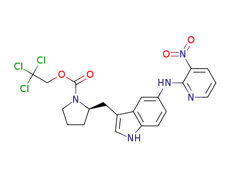 5-(3-Nitropyrid-2-ylamino)-3-(N-(2,2,2-trichloroethoxycarbonyl)pyrrolidin-2R-ylmethyl)-1H-indole