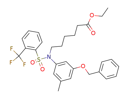 ethyl 6-[3-benzyloxy-5-methylphenyl-(2-trifluoromethylphenyl)-sulfonylamino]hexanoate