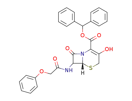 diphenylmethyl 7-phenoxyacetamido-3-hydroxy-3-cephem-4-carboxylate