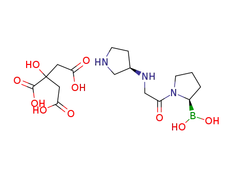 (2R)-1-{7-[(9R)-pyrrolidin-9-ylamino]-acetyl}-pyrrolidine-2-boronic acid citrate