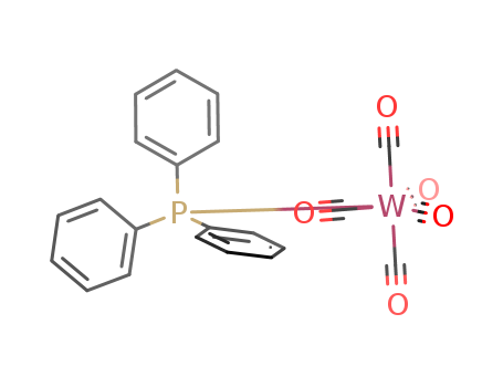 Molecular Structure of 15444-65-2 (Tungsten,pentacarbonyl(triphenylphosphine)-, (OC-6-22)-)