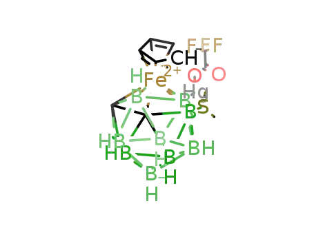 3-cyclopentadienyl-4-dimethylsulfido-8-trifluoroacetomercuro-3-ferra-1,2-dicarba-closo-dodecaborane