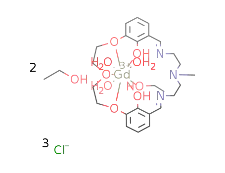 Gd(CH3N(C2H4NCHOC6H4OC2H4)2O)(H2O)3(C2H5OH)(3+)*3Cl(1-)*2C2H5OH=(Gd(CH3N(C2H4NCHOC6H4OC2H4)2O)(H2O)3(C2H5OH))Cl3*2C2H5OH