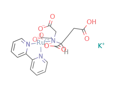 K[Ru(2,2'-bipyridine)(N,N-bis(carboxymethyl)-S-glutamic acid)]