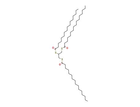 Molecular Structure of 113021-38-8 (Hexadecanethioic acid, S,S',S''-1,2,3-propanetriyl ester)