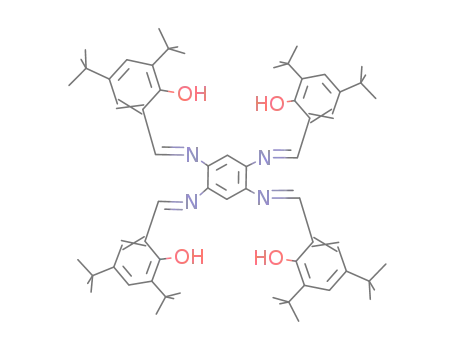 2,4-di-tert-butyl-6-((2,4,5-tri-[(3,5-di-tert-butyl-2-hydroxy-benzylidene)-amino]-phylimino)-methyl)-phenol
