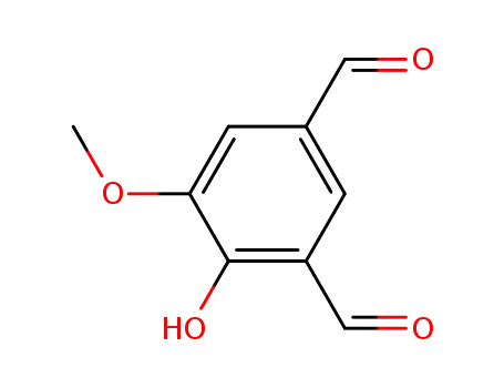 Molecular Structure of 2931-90-0 (4-hydroxy-5-methoxyisophthalaldehyde)