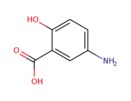 Molecular Structure of 89-57-6 (5-Aminosalicylic acid)