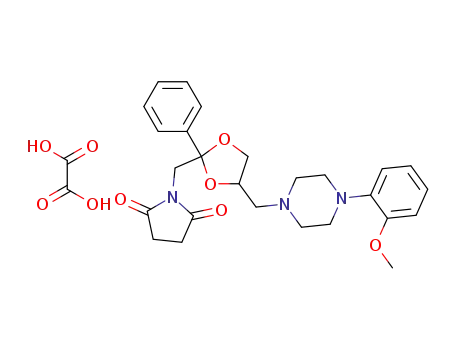 trans-1-{4-[4-(2-methoxyphenyl)piperazin-1-ylmethyl]-2-phenyl-[1,3]dioxolan-2-ylmethyl}pyrrolidine-2,5-dione oxalate