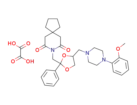 cis-8-{4-[4-(2-methoxyphenyl)piperazin-1-ylmethyl]-2-phenyl-[1,3]dioxolan-2-ylmethyl}-8-azaspiro[4.5]decane-7,9-dione oxalate